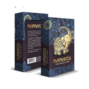Namaste Stress Reducing Cards Mindfulness Meditation Deck Elephant Design